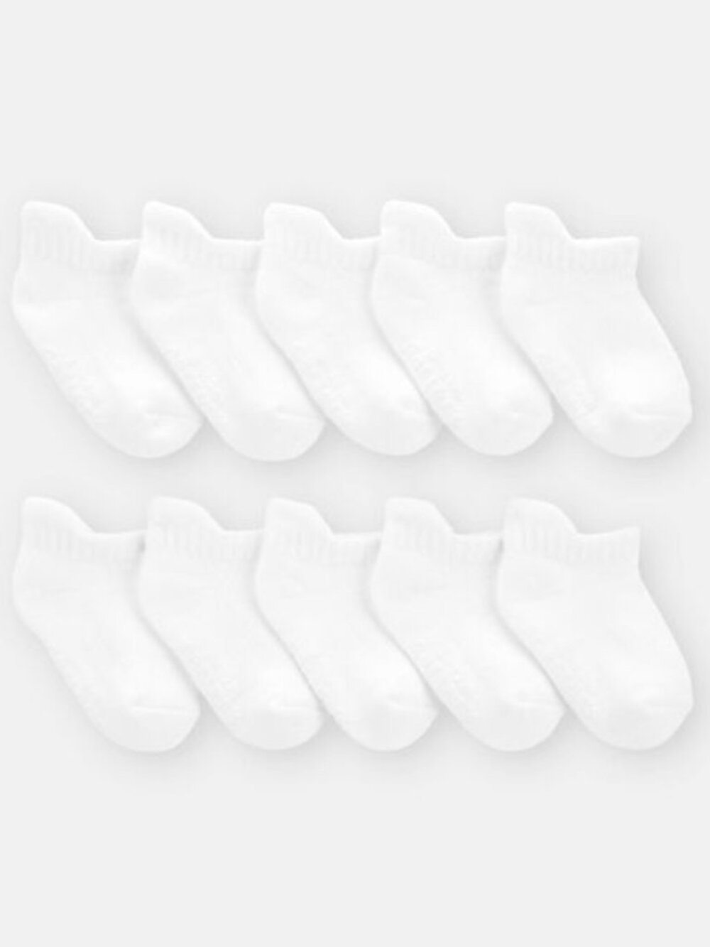Carter's Baby Boy 10-Pack No Show Socks - White